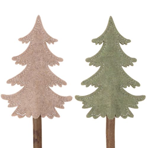 Dekorativ julgran på pinne för krukor och höga arrangemang, 45 cm, 6 stycken | Floristik24.se