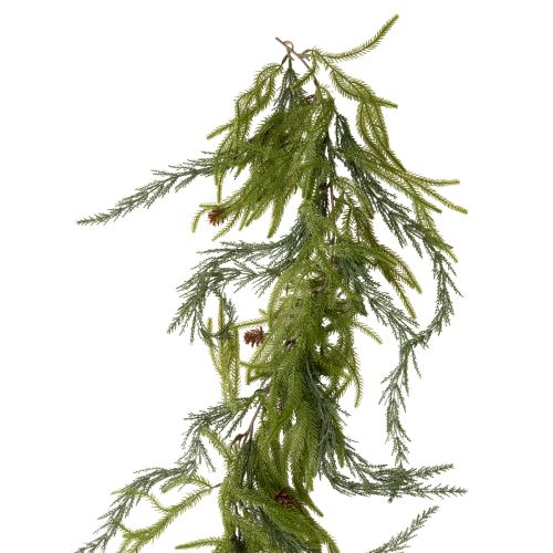 Konstgjord girlang av tallgrän med kottar för adventsdekoration 218 cm köpa | Floristik24.se