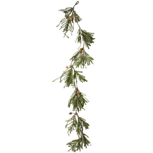 Artikel Grangirlang med riktiga julkottar 165cm