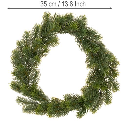 Konstgjord grangrön krans för dörrdekoration, 35 cm | Floristik24.se