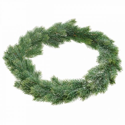 Artikel Grankrans konstgjord väggdekoration julgrön, isglas Ø45cm