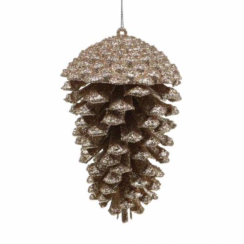 Kotar guld, glitter 13cm 4 st julgransdekorationer