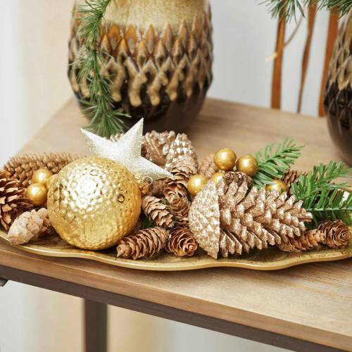 Artikel Kotar guld, glitter 13cm 4 st julgransdekorationer