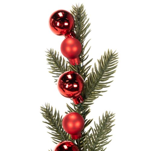 Konstgjord grangren med julgranskulor, 48 cm, 2 stycken | Floristik24.se