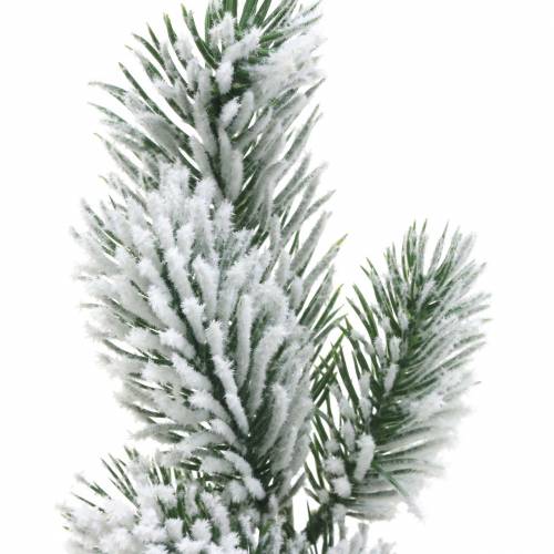 Floristik24 Grön gran gren täckt med snö 39cm 8 st