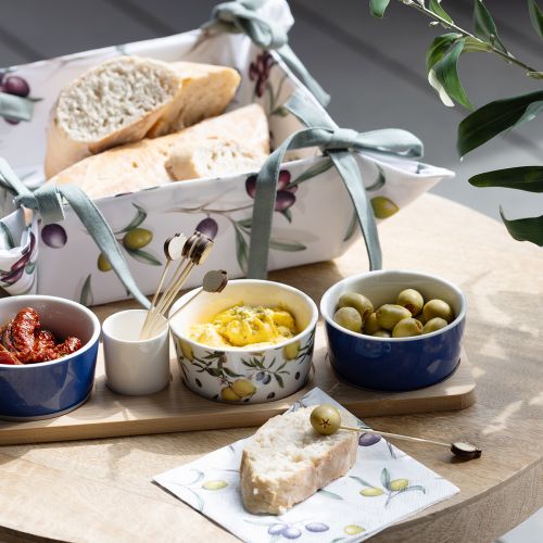 Floristik24 Tapas Set Bambu Keramiska Citroner och Oliver 40cm