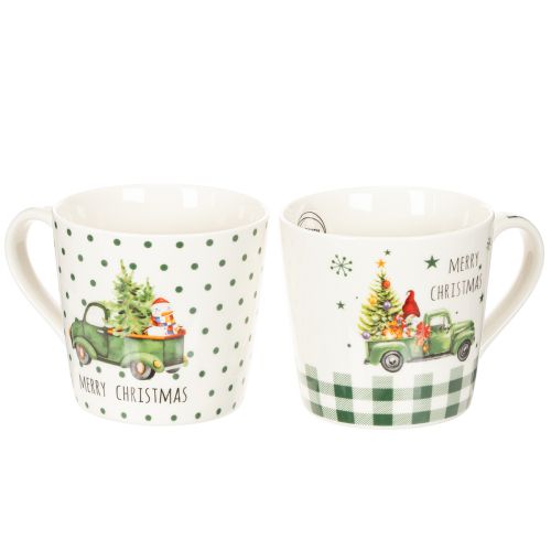 Kaffemugg Merry Christmas julbilmotiv keramikmugg 10cm 2 st
