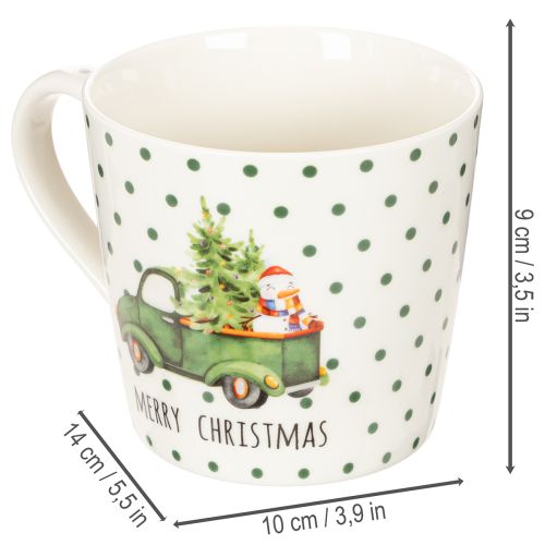 Kaffemugg Merry Christmas julbilmotiv keramikmugg 10cm 2 st | Floristik24.se