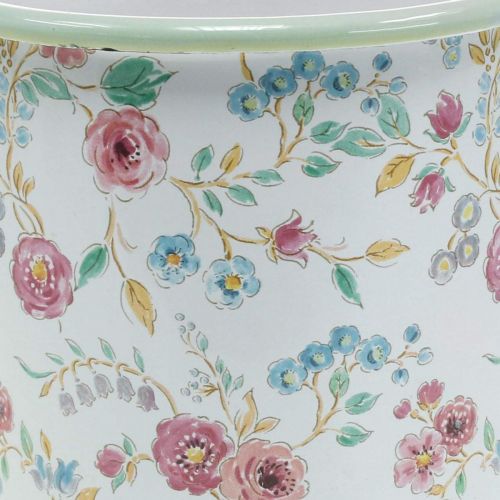 Artikel Plant kopp rosor Emalj dekorativ kopp med handtag vit Ø9,5cm