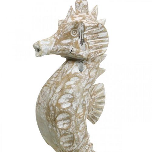 Artikel Seahorse Deco Vit Trä Maritim Dekoration Deco Figur H38cm