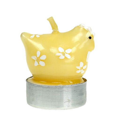 Floristik24 Te ljus kyckling 5cm gul 4st