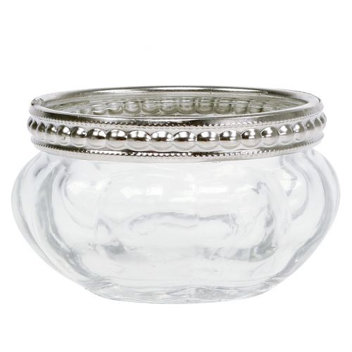 Floristik24 Värmeljusglas transparent Ø6cm H3,5cm