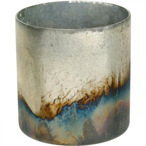 Floristik24 Ljusglas, dekorativ lykta, bordsdekoration antik look Ø9,5cm H10cm 4st