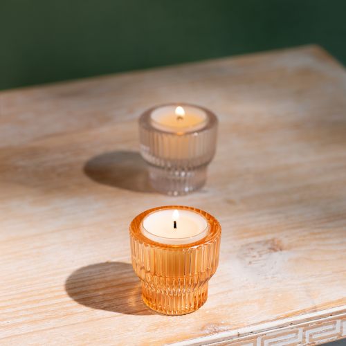 Artikel Värmeljusglas värmeljushållare tonat glas Ø5,5cm H5cm 2st