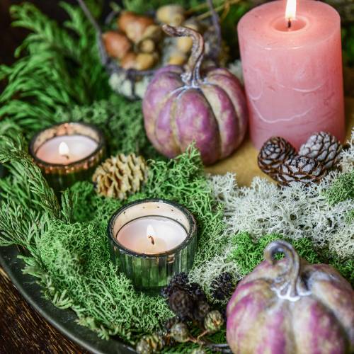 Floristik24 Telysglas vintage bondens silver Ø4,8cm H3cm 4st