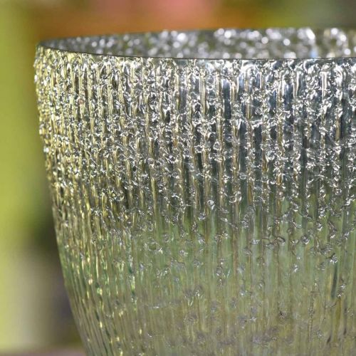 Floristik24 Ljusglas lykta blågrönt bordsdekorationsglas Ø21cm H21.5cm
