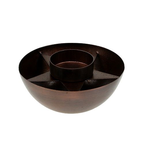 Floristik24 Värmeljushållare brun Ø10cm H4cm