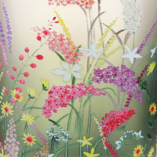 Floristik24 Värmeljushållare glas vårsommarblommor H8cm 6 st