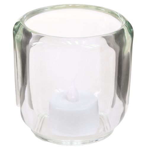 Värmeljusstake ljusstake glas klar Ø8cm H8cm 6 st
