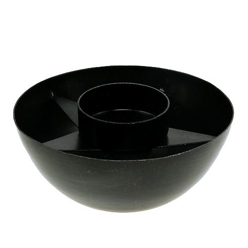 Floristik24 Värmeljushållare metall Ø10cm H4cm svart 1 st