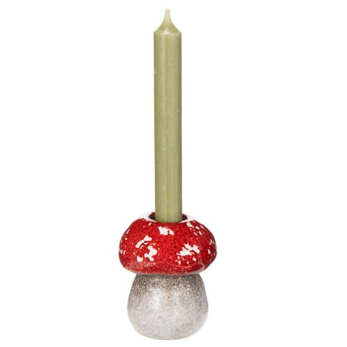 Dekorativ svamp, flugsvamp, värmeljushållare som bordsdekoration, 9 cm | Floristik24.se