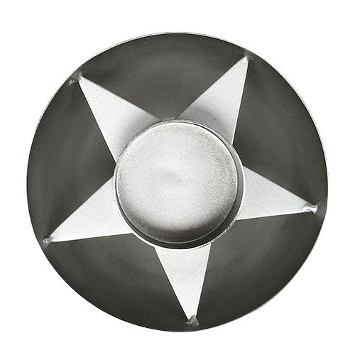 Floristik24 Värmeljushållare silver Ø10cm H4cm 1st