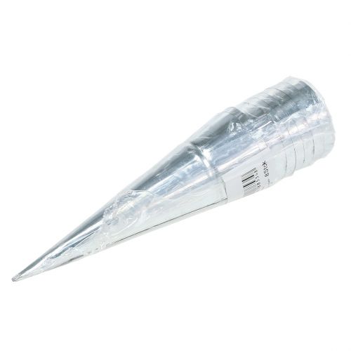 Floristik24 Värmeljushållare silver Ø4,5cm H14cm 8st