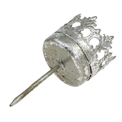 Artikel Värmeljushållare silver till sticka Ø3,8cm H9,5cm