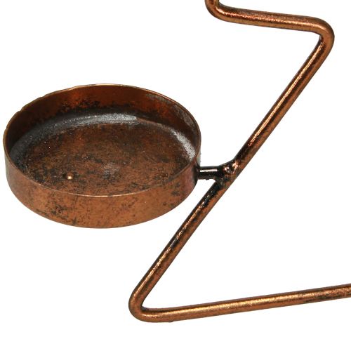 Artikel Värmeljushållare Julgran bordsdekoration brons Ø27cm H38cm