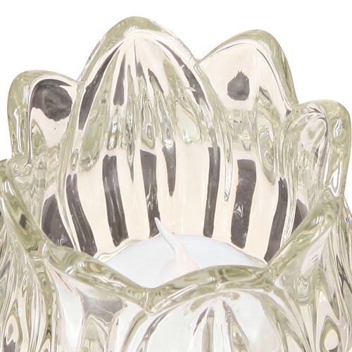 Artikel Värmeljushållare tulpan värmeljusglas med sockel klar Ø7cm H16cm 2st