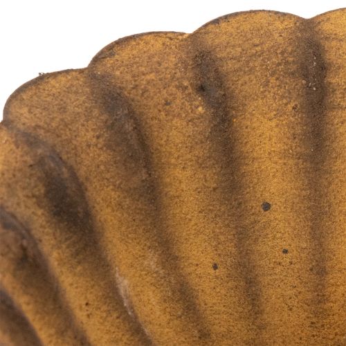 Vintage värmeljushållare, liten skål, rostfärgad metall, Ø10cm, H4,5cm | Floristik24.se
