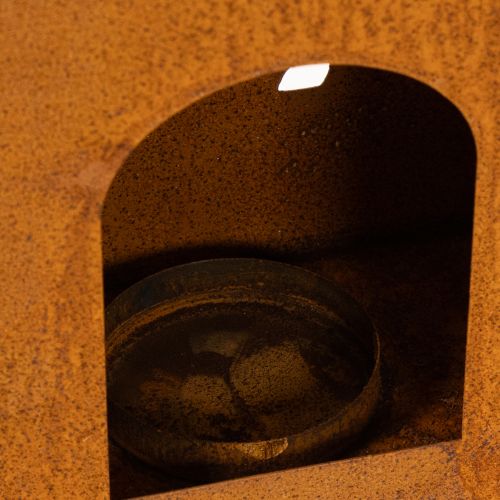 Julljushållare, rostig metallljushållare, hjort, 45x14cm | Floristik24.se