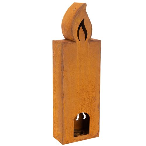Julljushållare, rostig metallljushållare, hjort, 45x14cm | Floristik24.se