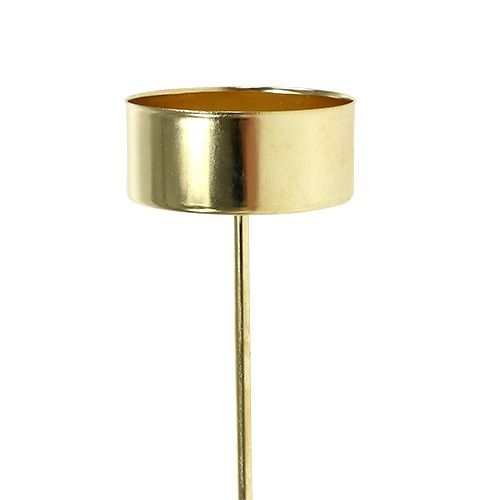 Floristik24 Värmeljushållare till stick guld 21cm 8st