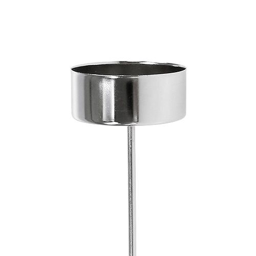 Artikel Värmeljushållare för pluggning silver 21cm 8 st