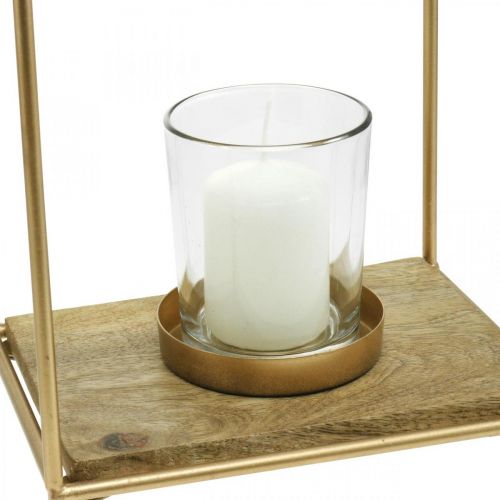Artikel Lykthus metalldekoration värmeljus ljus glas 20×16×26cm