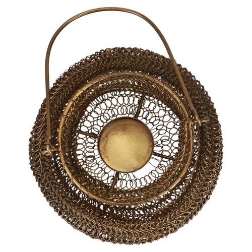 Floristik24 Värmeljushållare metall mässing upcycling trädgårdslykta Ø18cm