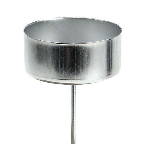 Artikel Värmeljushållare silver Ø4cm L7cm 4st