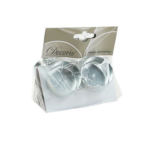 Floristik24 Värmeljushållare silver Ø4cm L7cm 4st