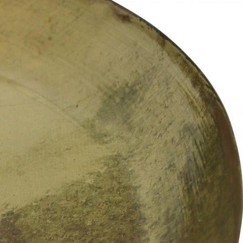 Artikel Dekorativ tallrik mässingslook Metallplåtdekoration Ø30,5cm