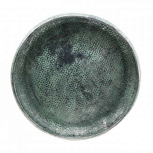 Floristik24 Dekorativ skål antik silver zink Ø40 / 50cm uppsättning 2