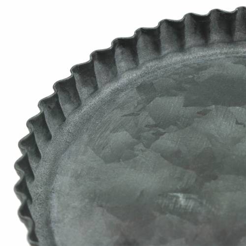 Floristik24 Dekorativ tallriksform bakad zink Ø7.8–11.5cm H1.3cm