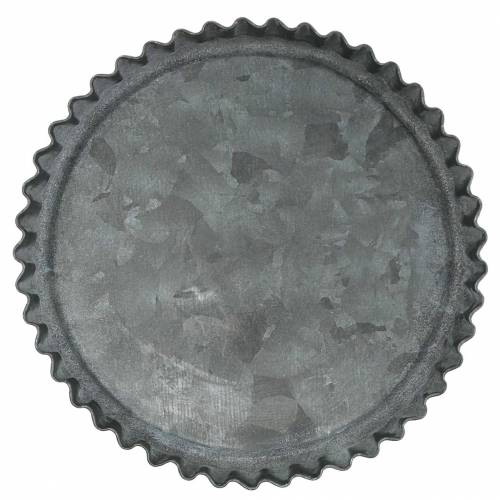 Floristik24 Dekorativ tallriksform bakad zink Ø7.8–11.5cm H1.3cm