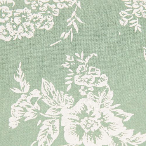 Artikel Bordsband grönt rullband blommor bomullsmint 15cm 3m