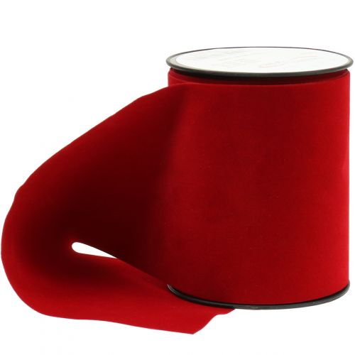 Floristik24 Bordssammet sammetband rött 100mm 8m