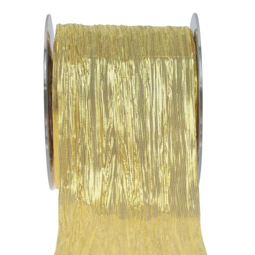 Floristik24 Presentband guld sidenband bordsband 75mm 15m