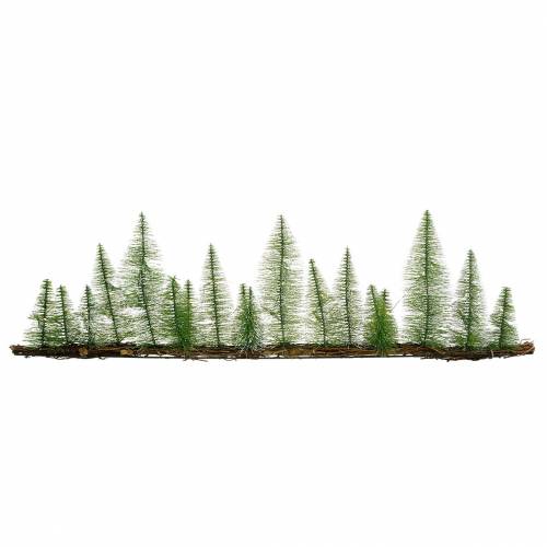Bordsdekor vinterskog med LED-grön 100cm 60L