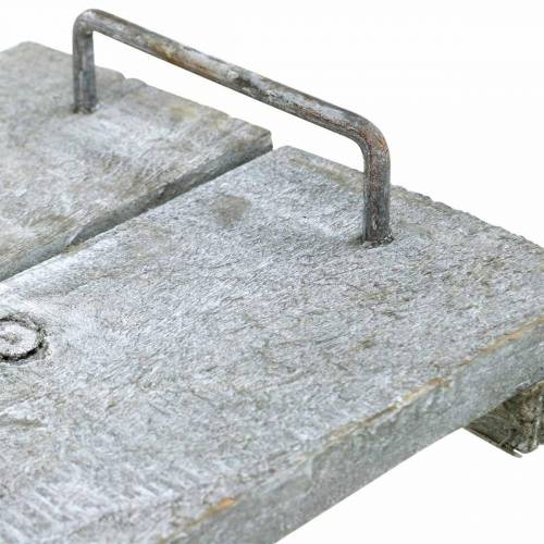 Artikel Bordsdekoration, dekorativ bricka i shabby chic, bricka med fötter, trädekoration 40cm
