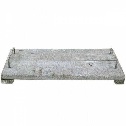 Artikel Bordsdekoration, dekorativ bricka i shabby chic, bricka med fötter, trädekoration 40cm