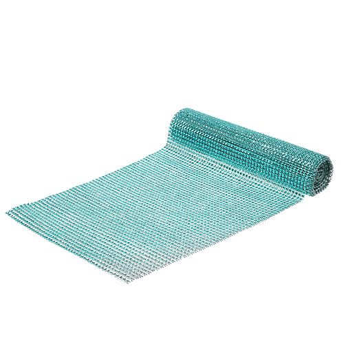 Bordslöpare med paljetter turkos W25cm L228cm